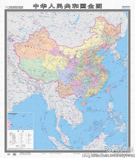 《中华人民共和国地图》近日发行,南海海域和岛屿与大陆为同一比例尺