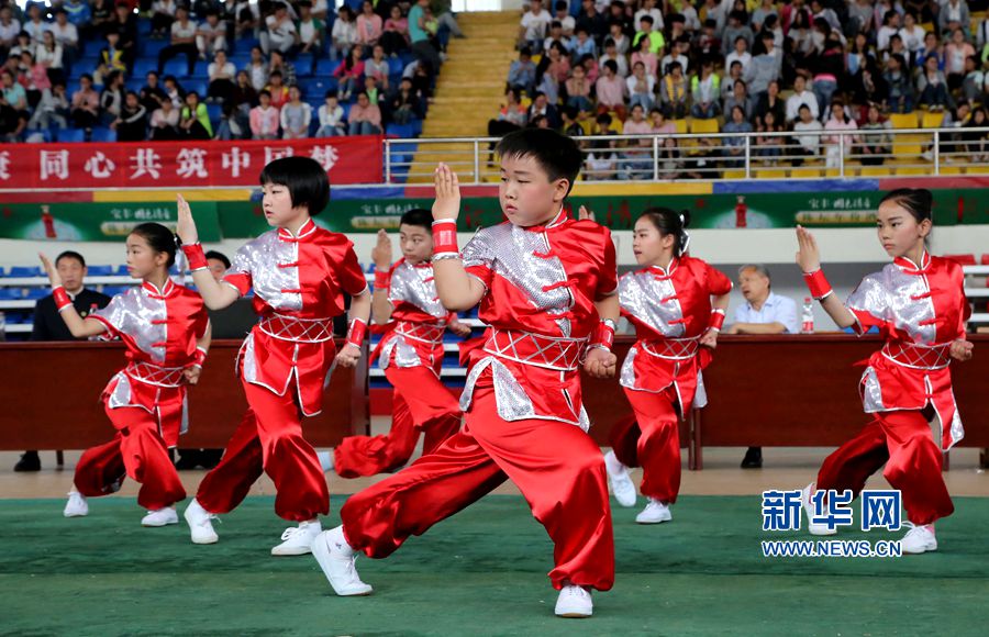 河南举行中小学生武术段位制比赛-新华网河南