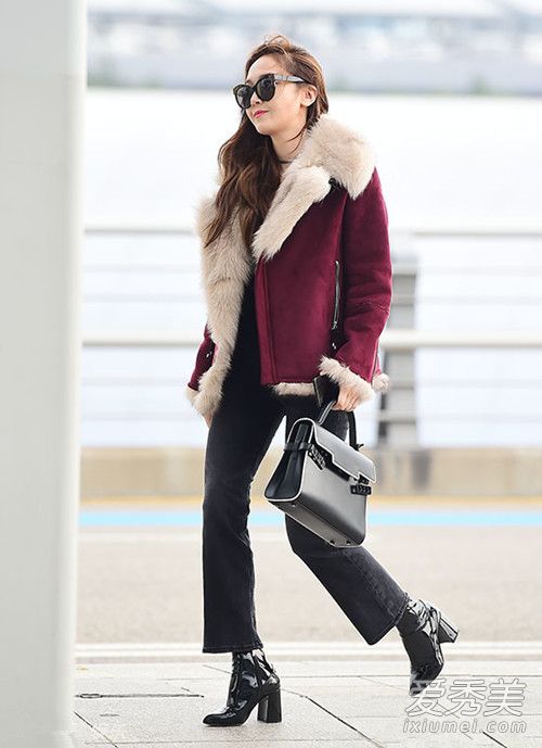 郑秀妍机场街拍示范 外套+长裤完美穿搭-新华