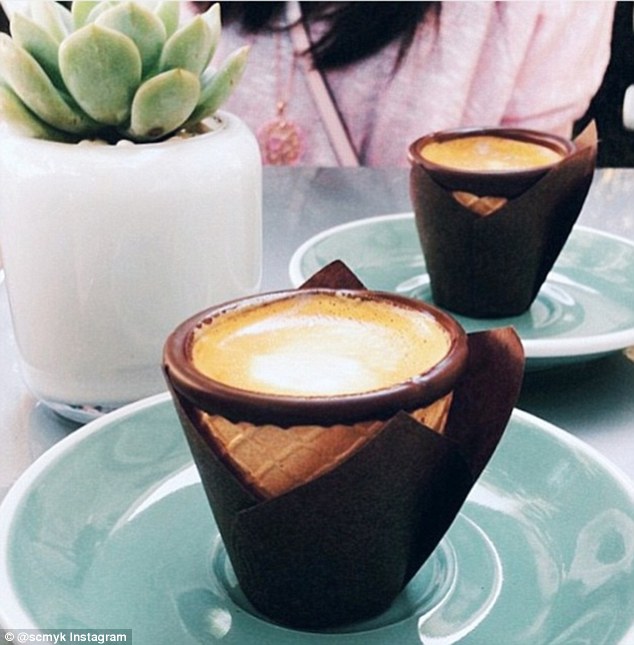 Instagram新潮流:能食用的咖啡杯-新华网河北