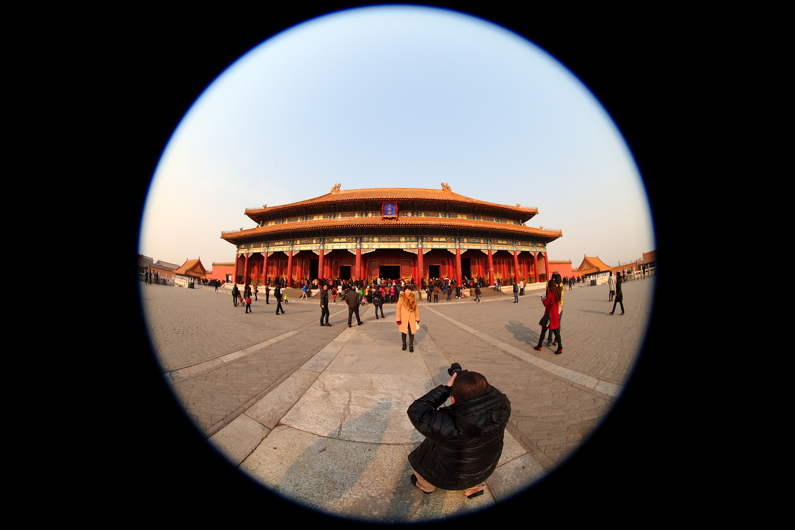 【北京冬韵】永远的故宫---鱼眼镜随拍中轴线