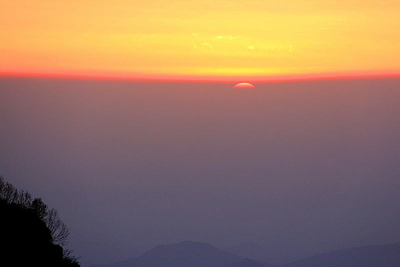泰山晚霞夕照