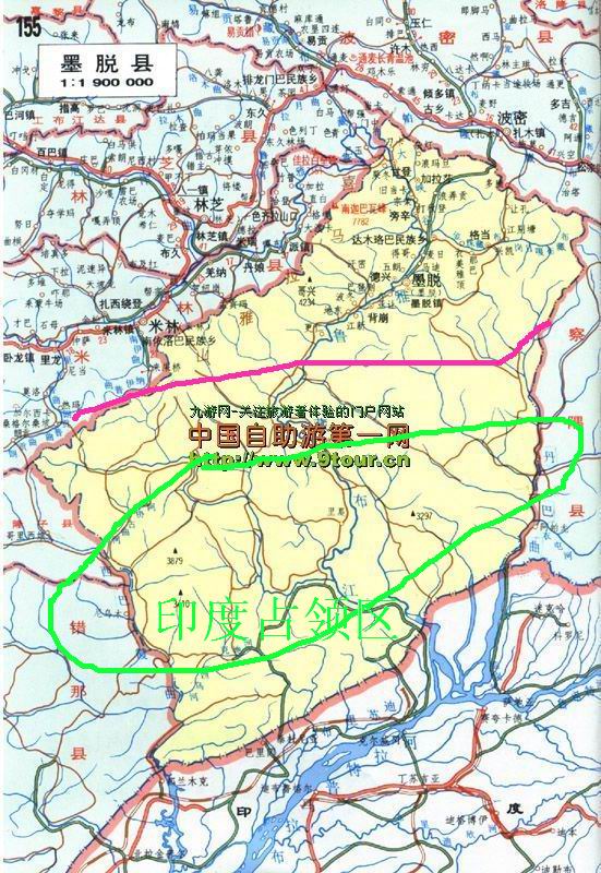 墨脱县,俗称"小江南",那里有大片的原始森林,全年将雨量丰富.