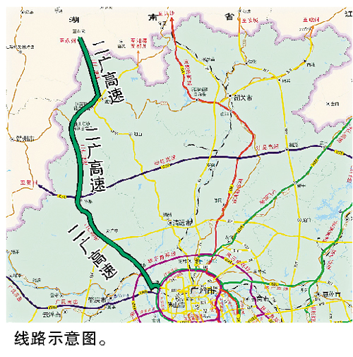 标题:二广高速粤境段年底通车 将串连粤湘桂三省图片
